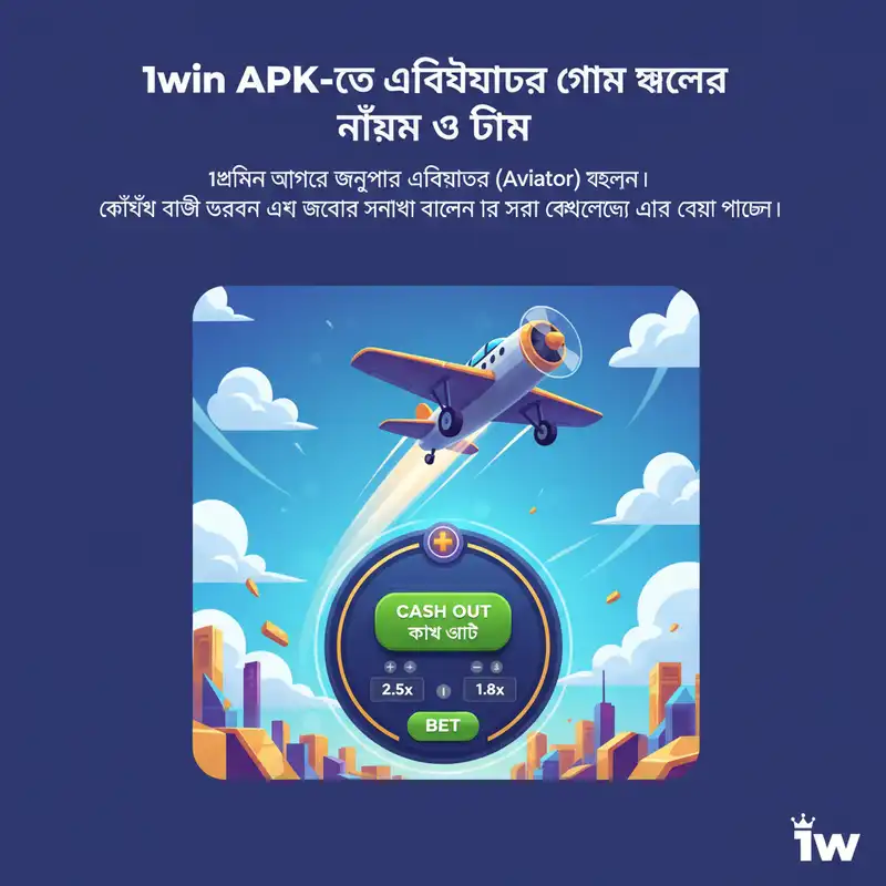 1win APK এভিয়েটর গেম ইন্টারফেস